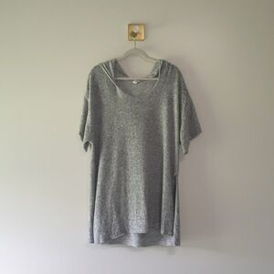 Free People Intimately Oversized Top Women Large Heather Gray Super Soft Comfy
